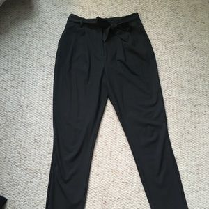 2/$25 Black paperbag pants